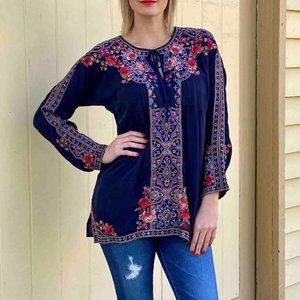 Johnny Was NWT embroidered tunic top, "Alora" size xs